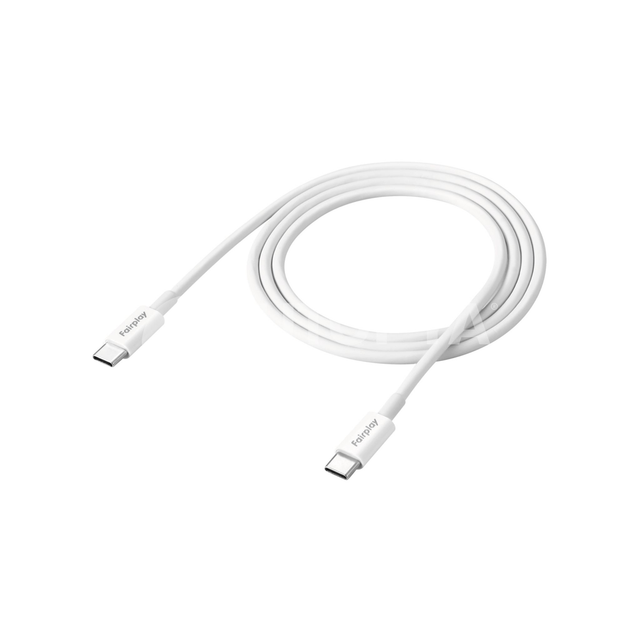FAIRPLAY Câble 60W USB-C vers USB-C 1m (Blanc) 